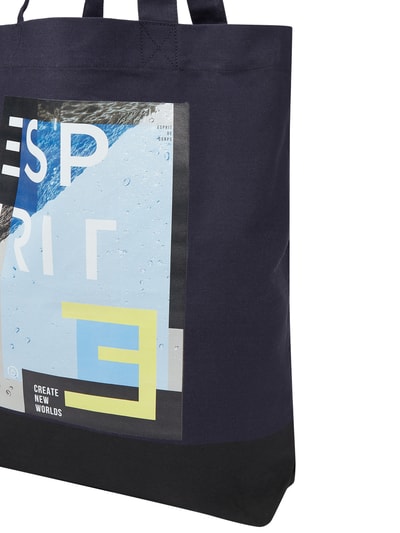 Esprit Tote bag van katoen Blauw - 3