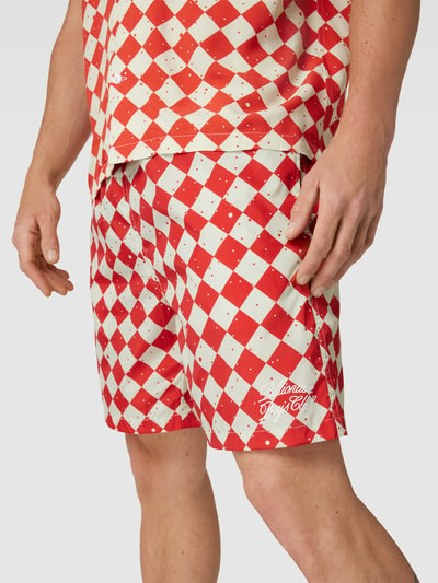 Billionaire Boys Club Shorts mit Karomuster Rot 3