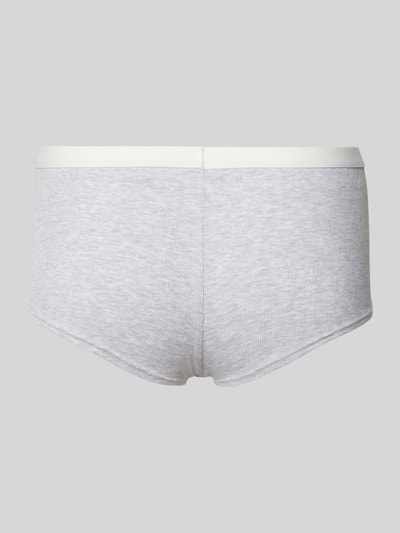 Produktfoto, Pants mit elastischem Logo-Bund von Jake*s Casual in Hellgrau aus Micromodal-Mix, fein gerippt, weiche Textur, nachhaltige Damenunterwäsche.