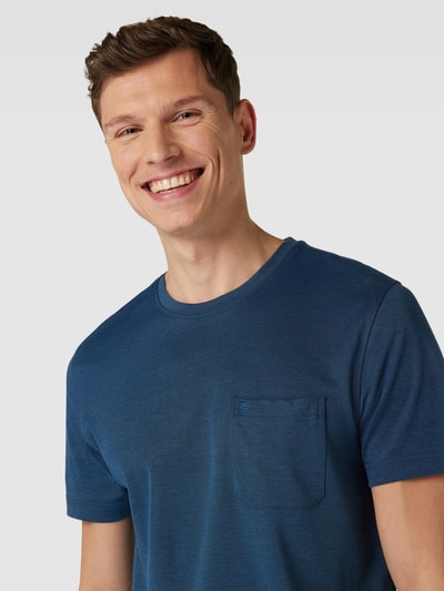 Christian Berg Men T-shirt met opgestikte borstzak Donkerblauw - 3