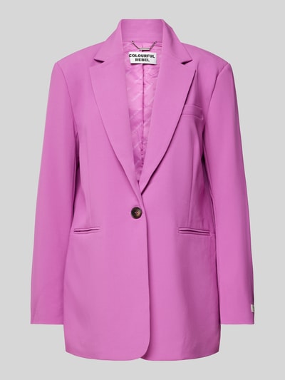 Colourful Rebel Blazer mit Paspeltaschen Modell 'Mimmi' Fuchsia 2