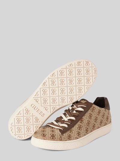 Guess Sneakers met all-over labelmotief, model 'NOLA' Beige - 3