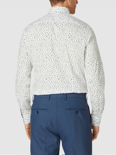 Joop! Slim Fit Business-Hemd mit floralem Muster Offwhite 5