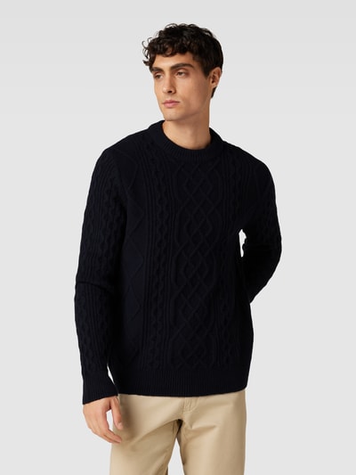 MCNEAL Gebreide pullover met structuurmotief Marineblauw - 4