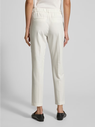 Christian Berg Woman Spodnie materiałowe o kroju tapered fit z elastycznym pasem Złamany biały 5