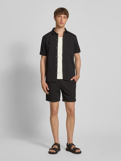 Only & Sons Regular Fit Sweatshorts mit Viskoseanteil Modell 'NEW KODYL' Black 1