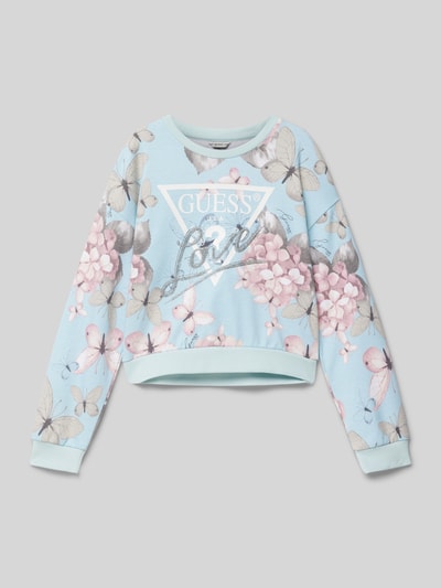 Guess Sweatshirt mit Label-Print Mint 1