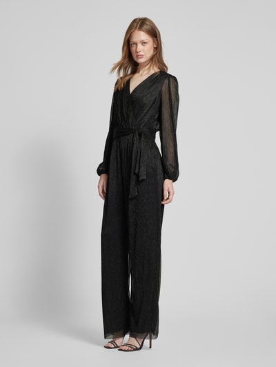 Christian Berg Cocktail Jumpsuit in Wickel-Optik Black 1