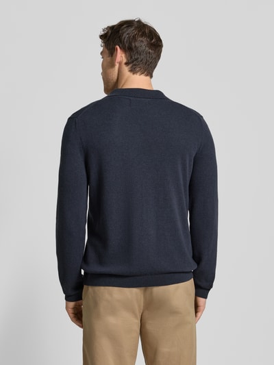 Marc O'Polo Regular Fit Strickpullover aus Baumwoll-Schurwoll-Mix Marine 5