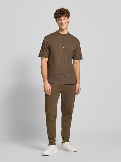 Hugo Blue Regular Fit T-Shirt aus reiner Baumwolle Modell 'NIEROS' Dunkelbraun 1