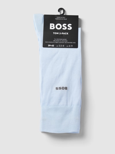 BOSS Sokken met labelprint in een set van 2 paar Bleu - 3