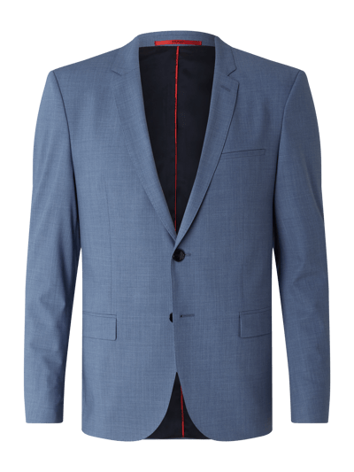 HUGO Extra Slim Fit 2-Knopf-Sakko aus Schurwoll-Elasthan-Mix Hellblau 1