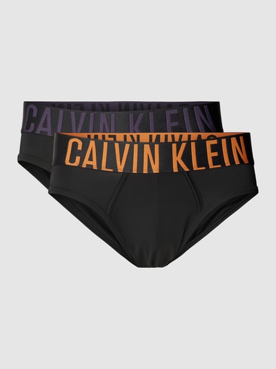 Calvin Klein Underwear Slipy z elastycznym pasem z logo w zestawie 2 szt. Pomarańczowy 1