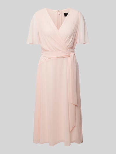 Lauren Ralph Lauren Sukienka midi w kopertowym stylu model ‘ABEL’ Mocnoróżowy 2