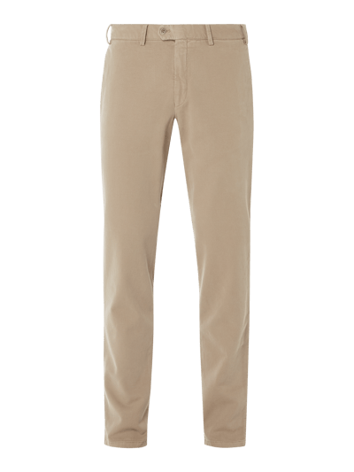 HILTL SENSE Slim Fit Chino aus Baumwoll-Elasthan-Mix Kitt 1