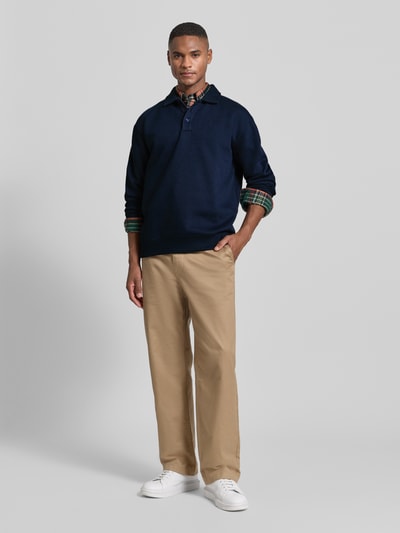 MCNEAL Poloshirt met ribboorden Donkerblauw - 1