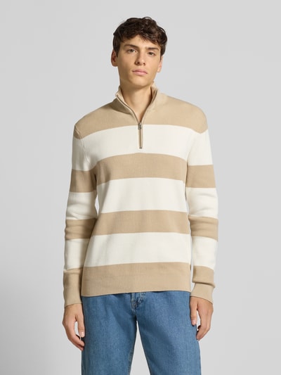 Only & Sons Bluza z kołnierzem o kroju regular fit z mieszanki bawełny model ‘PHIL’ Beżowy 4