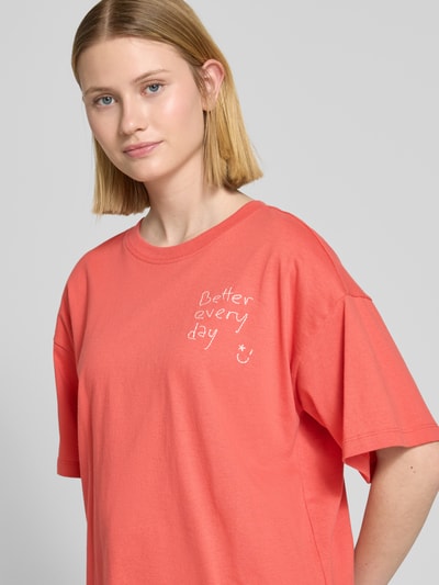 Jake*s Studio Woman Oversized T-Shirt mit Statement-Stitching Koralle 3
