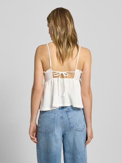 Gina Tricot Trägertop mit Schnürung und V-Ausschnitt Weiss 5
