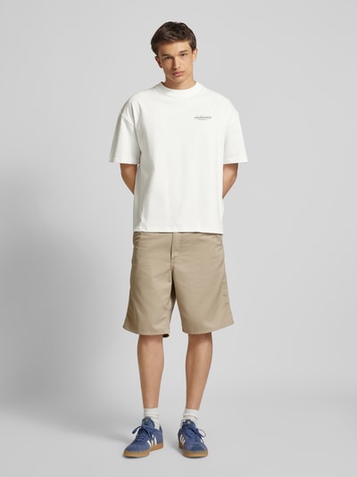 No Bystanders T-Shirt mit Label-Print Offwhite 1