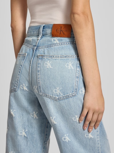 Calvin Klein Jeans Wide leg jeans in 5-pocketmodel Lichtblauw - 3