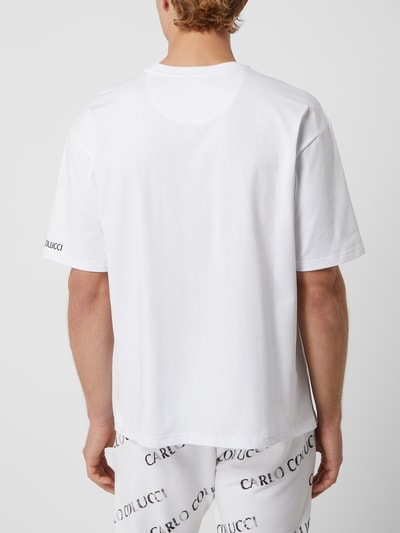 Carlo Colucci T-Shirt mit Logo-Print  Weiss 5