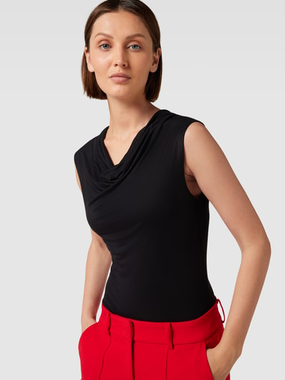 Tiger of Sweden Top mit Wasserfall-Ausschnitt Modell 'JELA' Black 3
