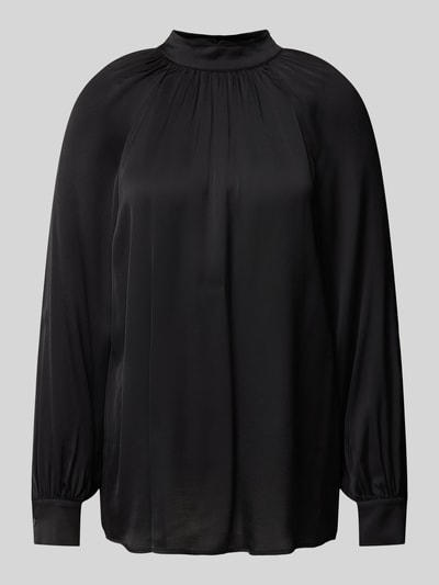 Oui Bluse aus Viskose mit Raffungen Black 2