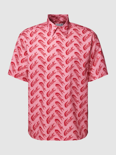 Lacoste Freizeithemd mit Label-Print Pink 2