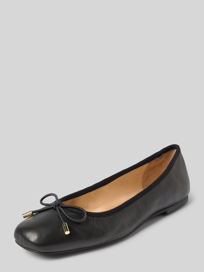 INUOVO Ballerinas aus Leder mit Schleifendetail Black 1