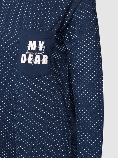 Happy Shorts Nachthemd mit Allover-Muster Modell 'by Louise' Dunkelblau 2
