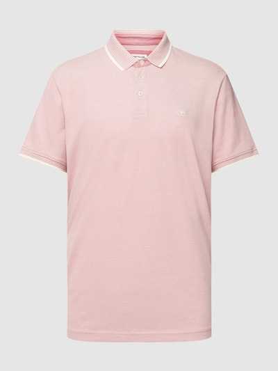 Tom Tailor Poloshirt mit Label-Stitching Rosa 2