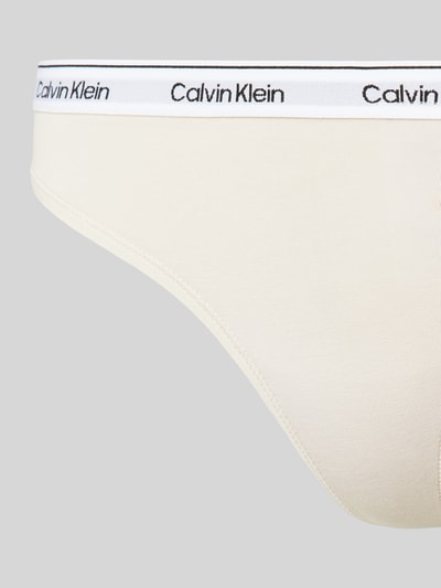 Calvin Klein Underwear Stringi z detalem z logo w zestawie 5 szt. Petrol 2