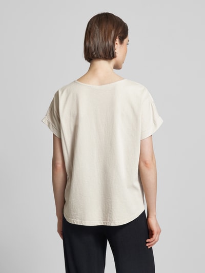 ZABAIONE T-shirt met broderie anglaise, model 'La44rissa' Beige - 5