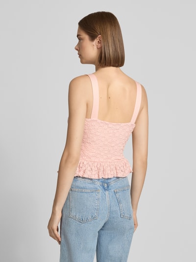 Gina Tricot Slim Fit Top mit Allover-Spitzenbesatz Rosa 5