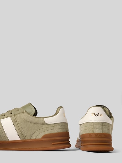 Polo Ralph Lauren Sneakersy skórzane ze sznurowaniem model ‘HTR Aera’ Jasnozielony 2