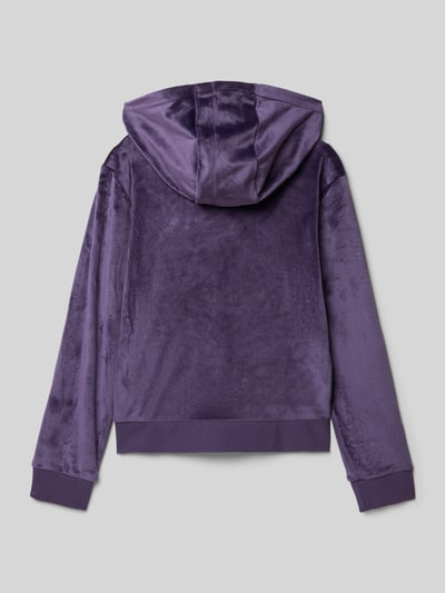 adidas Originals Bluza rozpinana o kroju regular fit z wyhaftowanym logo Śliwkowy 3