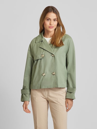 s.Oliver RED LABEL Relaxed Fit Cabanjacke mit Raglanärmeln und Streifenfutter Khaki 4