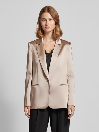 Jake*s Cocktail Regular fit blazer met paspelzakken Taupe - 4