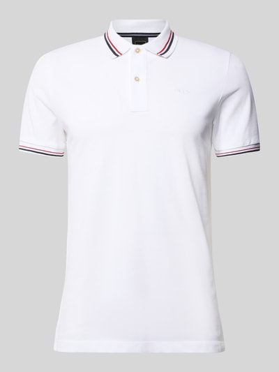 Geox Poloshirt mit Label-Stitching Modell 'Piquee' Weiss 2