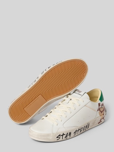 Crime London Sneakers met labelbadge, model 'DISTRESSED' Wit - 4