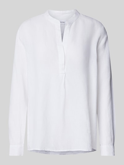 Seidensticker Linnen blouse met serafinohals Wit - 2