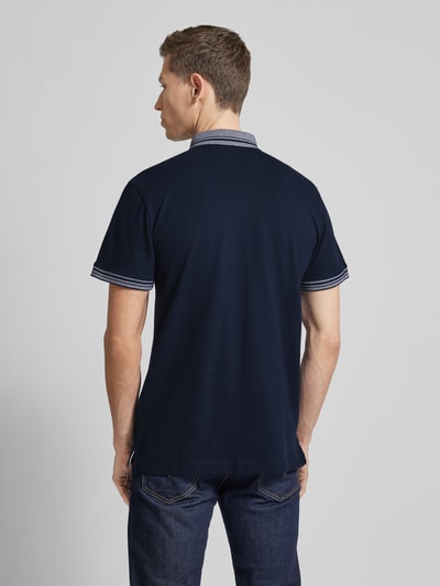 Tom Tailor Regular Fit Poloshirt mit Label-Print Marine 5