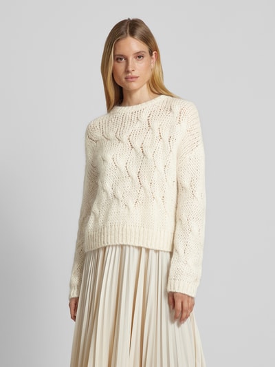 Stefanel Gebreide pullover met ronde hals Ecru - 4