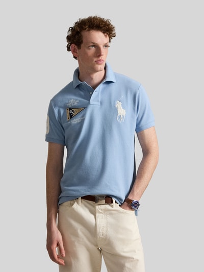 Polo Ralph Lauren Koszulka polo o kroju regular fit z czystej bawełny z haftami Jasnoniebieski 4