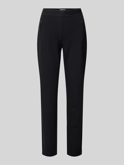 Christian Berg Woman Slim fit stoffen broek met ritszakken Zwart - 2