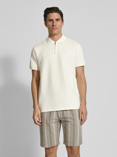 MCNEAL Poloshirt mit kurzem Reißverschluss Offwhite 4
