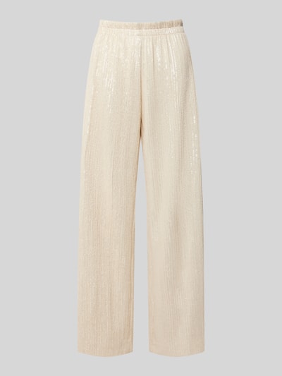 SEDUCTIVE Wide Leg Stoffhose mit Strukturmuster Offwhite 2