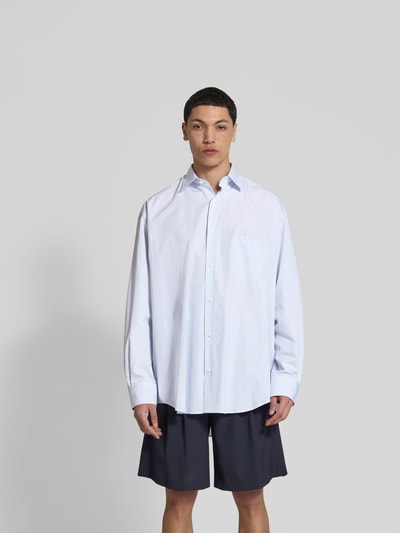 VETEMENTS Relaxed Fit Freizeithemd mit Kentkragen Hellblau 4
