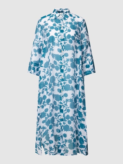 s.Oliver BLACK LABEL Overhemdjurk met all-over motief Petrol - 2